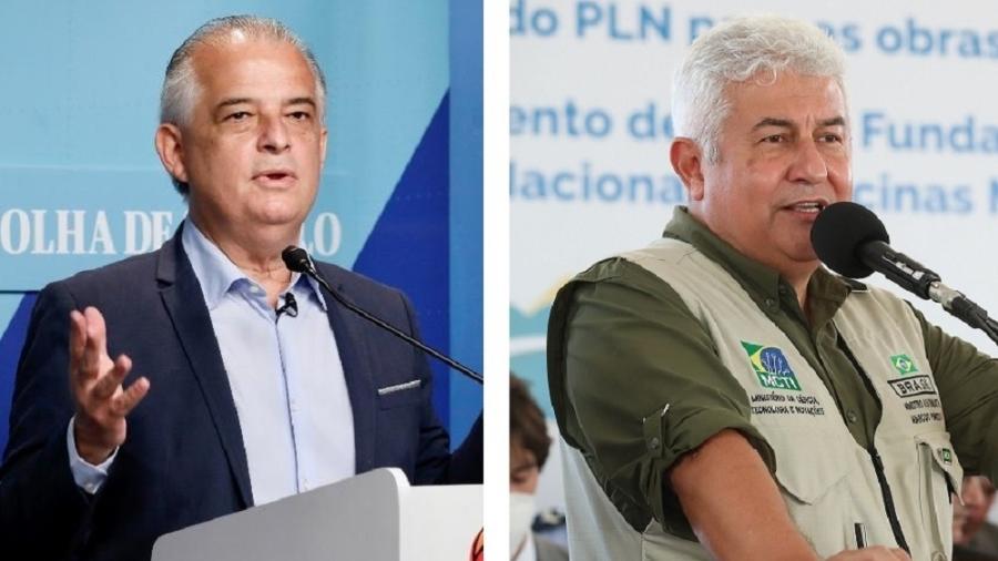Ex-governador Márcio França (PSB) e o ex-ministro Marcos Pontes (PL) - Mariana Pekin/UOL e Isac Nóbrega/PR