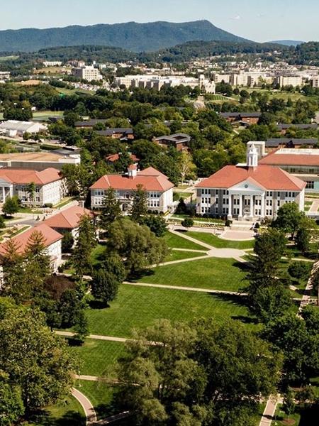 Campus da Universidade James Madison, na Virgínia (EUA) - JMU/Divulgação