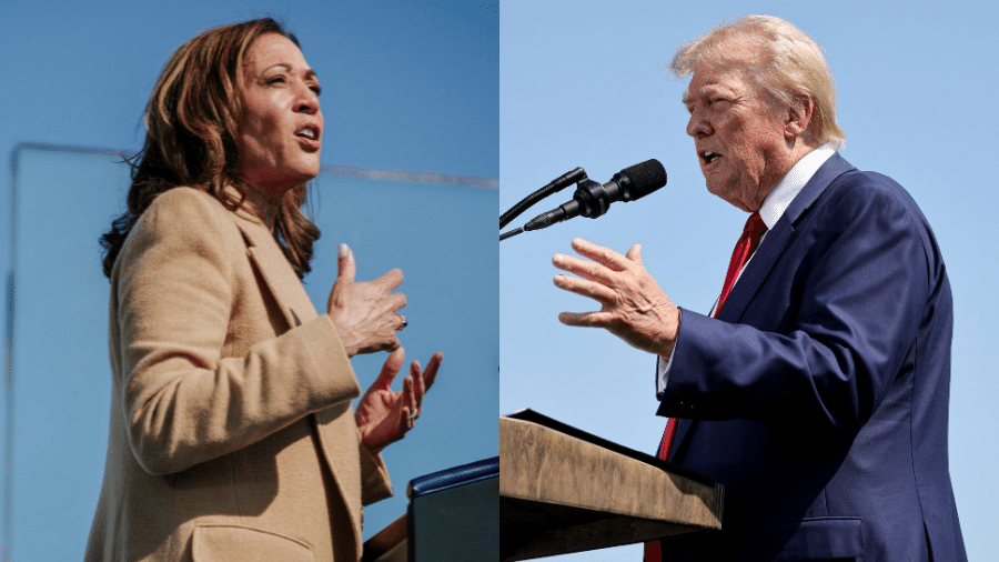 Kamala Harris e Donald Trump - John Tully e Mario Tama/Getty Images via AFP