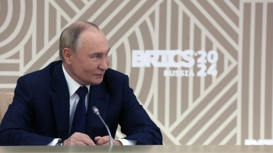 Presidente da Rússia Vladimir Putin na reunião do Brics 2024 - Anadolu via Getty Images