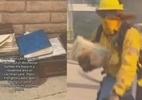 Medalha olímpica, fotos: moradores perdem bens afetivos em incêndio nos EUA - Reprodução/TikTok/@nbcla