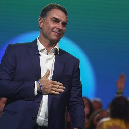O candidato a presidente Flávio Bolsonaro, em convenção do Partido Liberal em São Paulo O candidato a presidente Flávio Bolsonaro, em convenção do Partido Liberal em São Paulo