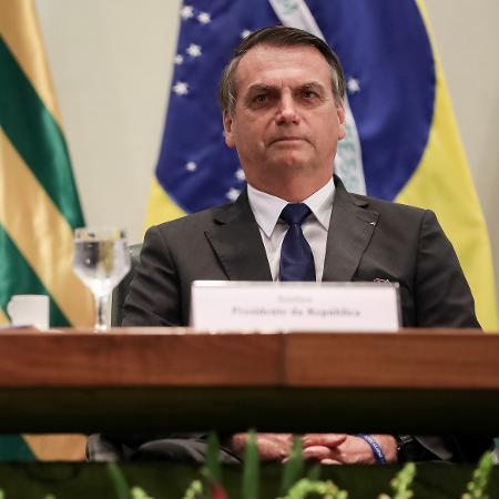 3.mai.2019 - O presidente Jair Bolsonaro durante cerimônia de Formatura no Instituto Rio Branco - Marcos Corrêa/PR