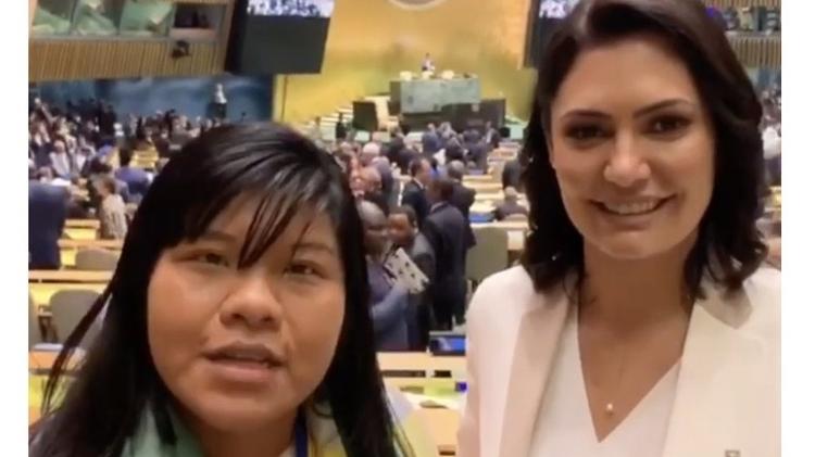Ysani e Michelle Bolsonaro - Reprodução - Reprodução