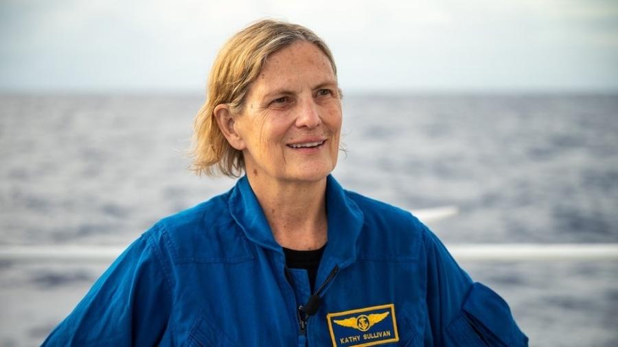 Kathy Sullivan se tornou a oitava pessoa e a primeira mulher a chegar às profundezas do Challenger Deep - Enrique Alvarez/EYOS Expeditions