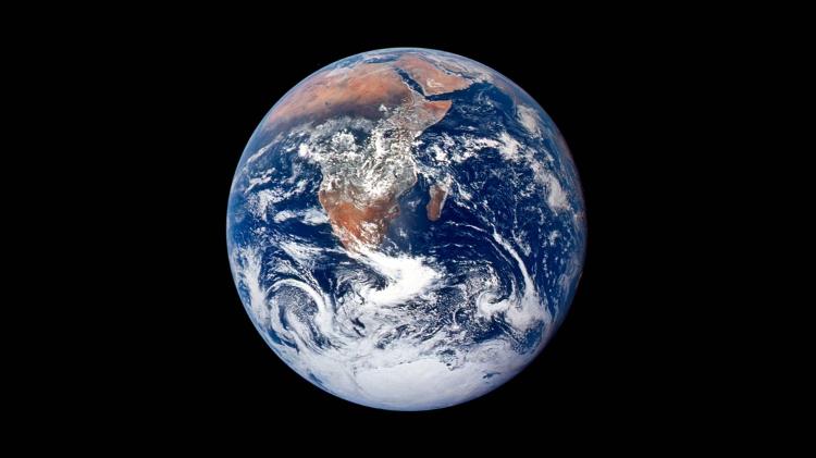 "Blue Marble": icônica foto do planeta Terra tirada pela missão Apollo 17, em 7 de dezembro de 1972