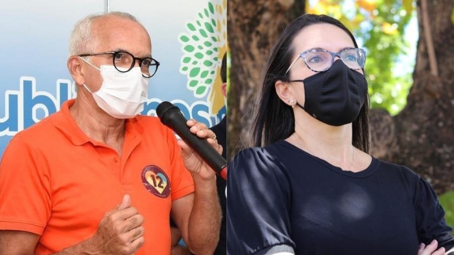 Edvaldo (PDT) e Delegada Danielle (Cidadania), adversários no 2º turno das eleições em Aracaju (SE) - Reprodução/Facebook
