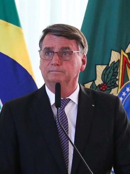 O presidente Bolsonaro no encontro com embaixadores: não só "patético" - Clauber Cleber Caetano/PR