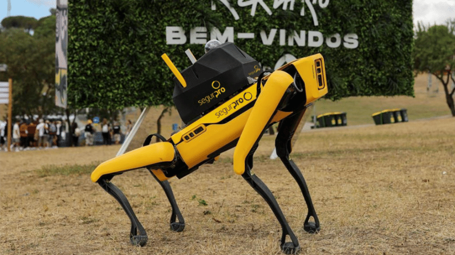 Cão-robô, da empresa de segurança SegurPro, será "segurança" durante o Rock in Rio - Divulgação
