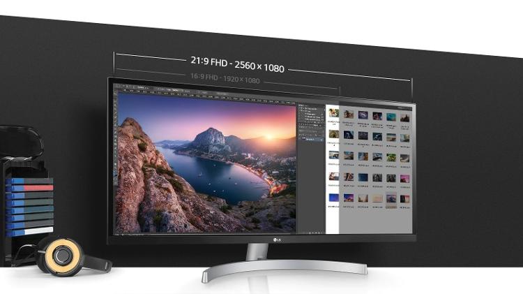 LG mostra diferença de tamanho entre modelo UltraWide e um monitor tradicional