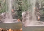 Vídeo: Adolescente morre após escorregar de cachoeira em MT - Reprodução de vídeo 