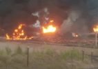Trem da Vale descarrila e pega fogo em zona rural do Maranhão; veja - Reprodução/X/@Valfranio