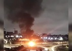 Acidente entre caminhão tanque e carro causa incêndio na rodovia Anchieta - Reprodução de vídeo