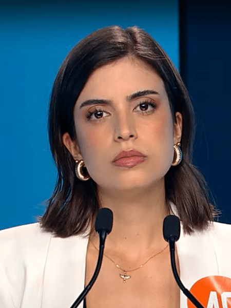 Tabata Amaral (MDB) em debate da Record TV