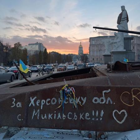 Centro de Kiev, na Ucrânia em guerra (nov.2024)