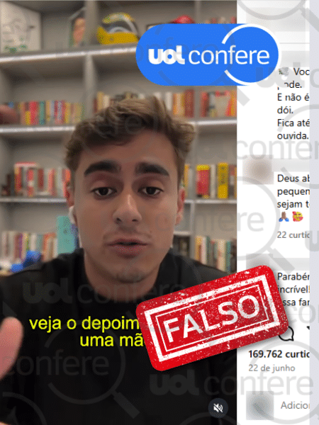 08.jul.2025 - Golpistas usam vídeo alterado de Nikolas Ferreira em campanha falsa 08.jul.2025 - Golpistas usam vídeo alterado de Nikolas Ferreira em campanha falsa