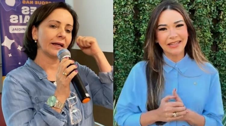 Pr-candidatas  Prefeitura de Aracaju Emlia Corra ( esquerda) e Candisse Carvalho