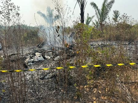 Aeronave explodiu no momento da queda em MT