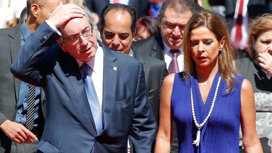 Eduardo Cunha e a mulher Cláudia Cruz em Brasília - Pedro Ladeira-5.nov.2015/Folhapress