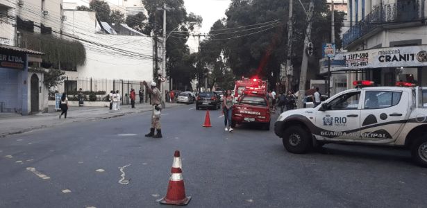 Laje de hospital desabou na zona norte do Rio de Janeiro - Reprodução/Centro de Operações do Rio de Janeiro