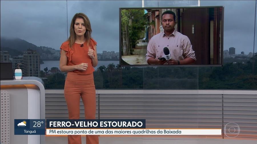 A apresentadora Mariana Gross avisa que o uso de máscaras está dispensado para repórteres da Globo no Rio - Reprodução