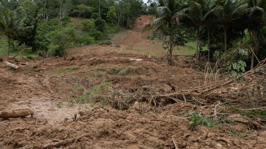 Mulher perde casa e família após chuvas na Bahia - Edson Andrade / Prefeitura de Amargosa