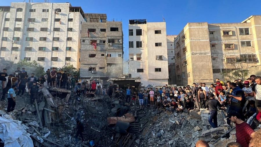 Casa é destruída em ataque de Israel a Gaza 