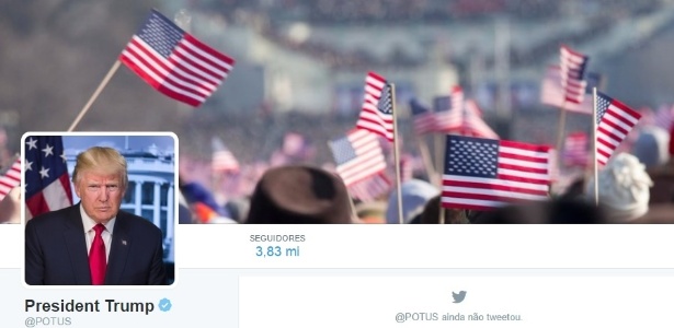 Trump usa foto de posse de Obama no Twitter, diz site - Reprodução/Twitter