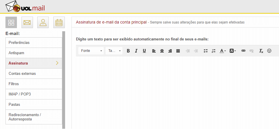 Como faço para alterar minha assinatura? – Centro de Ajuda