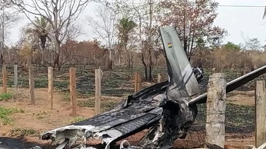 Avião de pequeno porte caiu em Vila Bela da Santíssima Trindade, no Mato Grosso - Divulgação/Polícia Civil MT