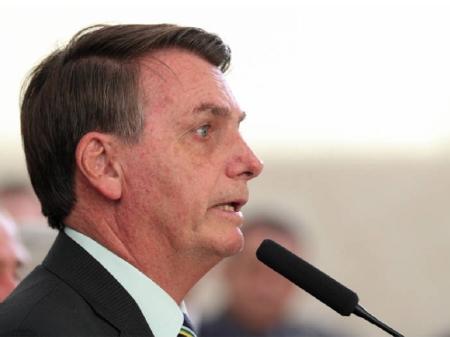 Jair Bolsonaro discursando - de perfil - Marcos Corrêa/PR