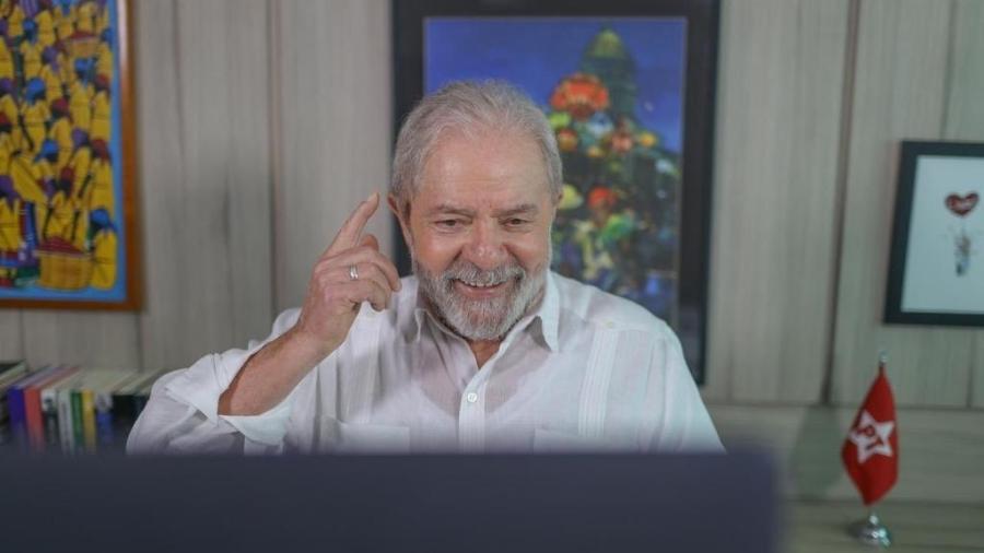 Ex-presidente Lula, pré-candidato ao Planalto, faz live em casa - Ricardo Stuckert/Twitter @LulaOficial
