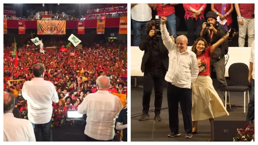 Danilo Cabral participou de evento do PT em Pernambuco na noite de hoje ao lado de Lula e Janja - Reprodução