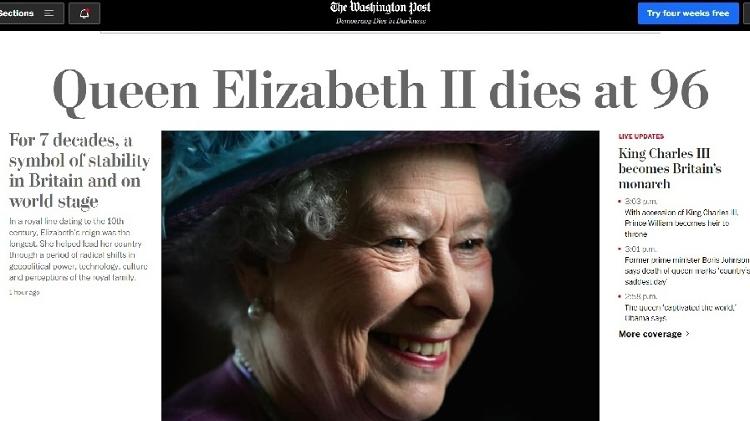 Elizabeth 2nd Washington Post - Reproduction - Reproduction