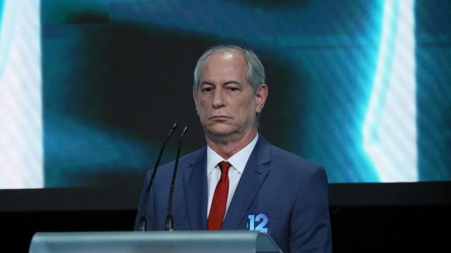 24.set.2022 - Ciro Gomes (PDT) no debate do SBT entre candidatos à Presidência da República - Divulgação/SBT