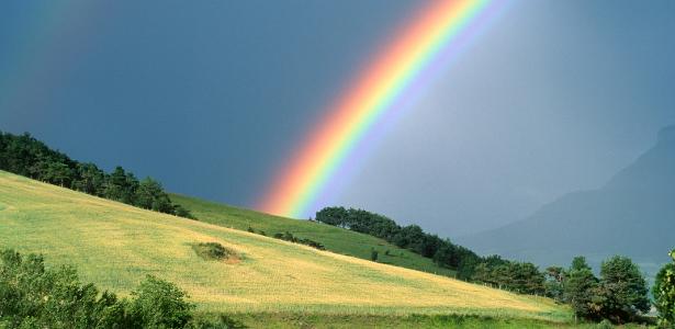 Por que 'todas as cores' do arco-íris não incluem preto, marrom e cinza?