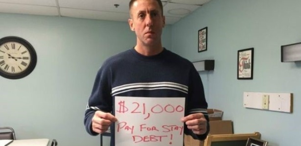  David Mahoney está devendo US$ 21 mil (cerca de R$ 80 mil) pelos dias em que passou em um presídio de Marion, no Estado de Ohio (EUA) - BBC
