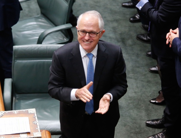 Primeiro-ministro australiano, Malcolm Turnbull aplaude a decisão do parlamento pela aprovação do casamento entre pessoas de mesmo sexo - Sean Davey/AFP Photo