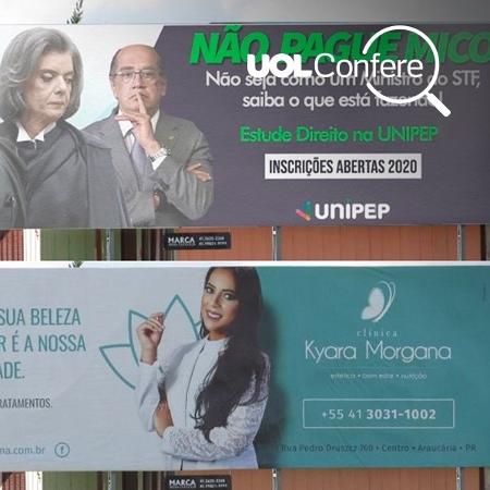 O outdoor falso e a propaganda no Paraná - Arte/UOL
