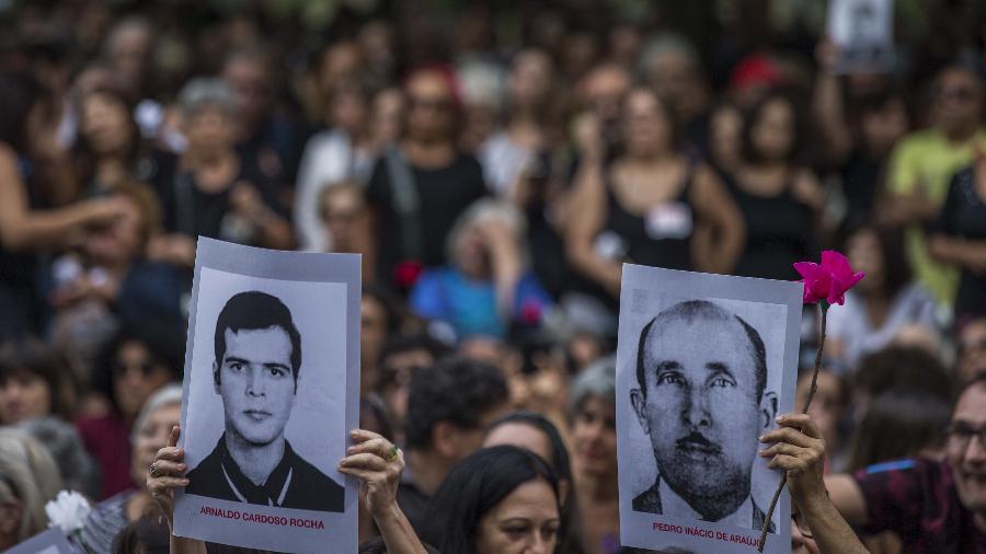 Caminhada do Silêncio em protesto contra a ditadura militar e o golpe de 1964, que completou 55 anos. O ato aconteceu em São Paulo - Marlene Bergamo/Folhapress