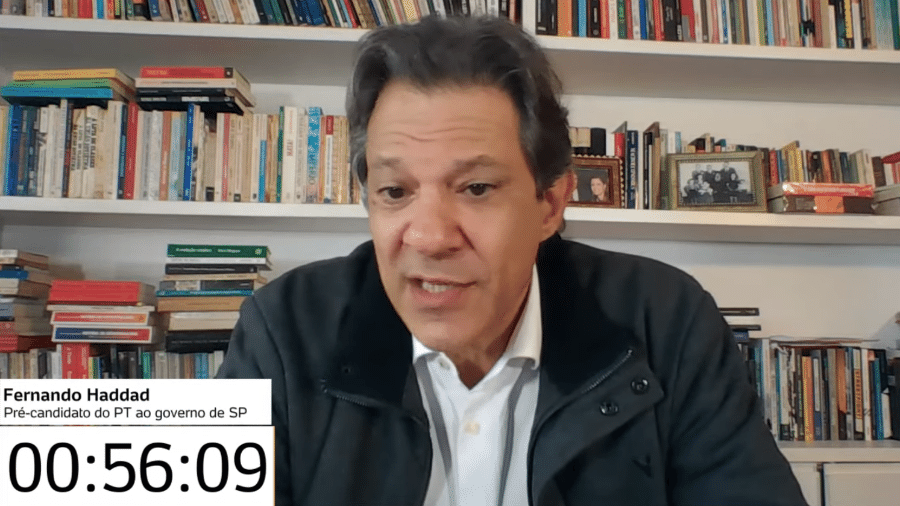 O pré-candidato do PT ao governo de SP, Fernando Haddad - UOL