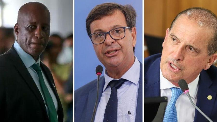 Sergio Camargo, Gilson Machado e Onyx Lorenzoni ocuparam cargos no governo Bolsonaro - Pedro Ladeira/Folhapress e Isac Nóbrega/PR 