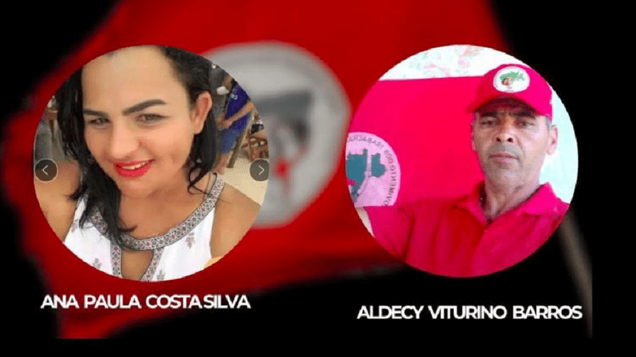Ana Paula Costa Silva e Aldecy Viturino Barros foram assassinados, segundo o MST
