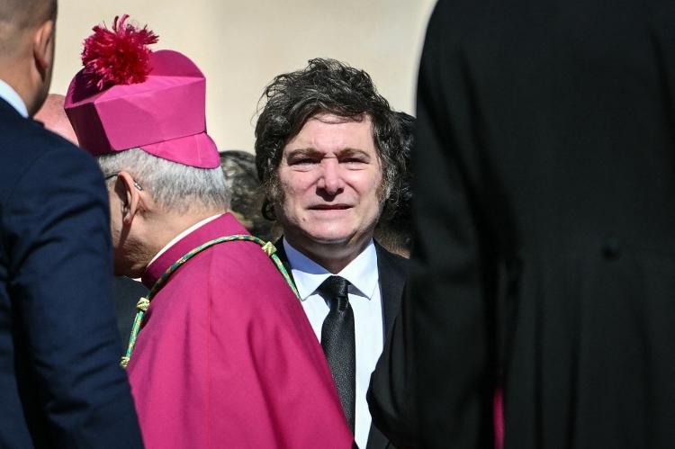 26.abr.2025 - Presidente da Argentina, Javier Milei, no funeral do Papa Francisco 26.abr.2025 - Presidente da Argentina, Javier Milei, no funeral do Papa Francisco