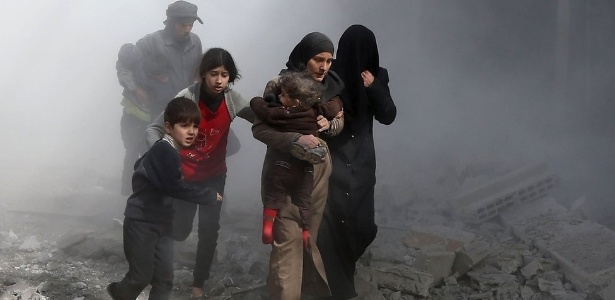 Cenas de horror em Ghouta Oriental choracam o mundo - AFP