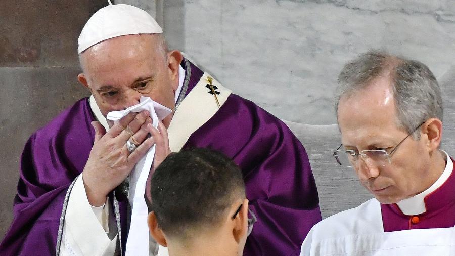Papa Francisco durante celebração da Quarta-Feira de Cinzas - Alberto Pizzoli/AFP