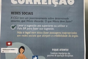 CGU adverte servidores a não levarem críticas internas às redes sociais