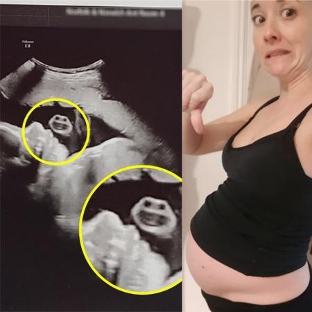 A futura mamãe está levando a situação na esportiva - Reprodução/Facebook/Hannah Hodgson
