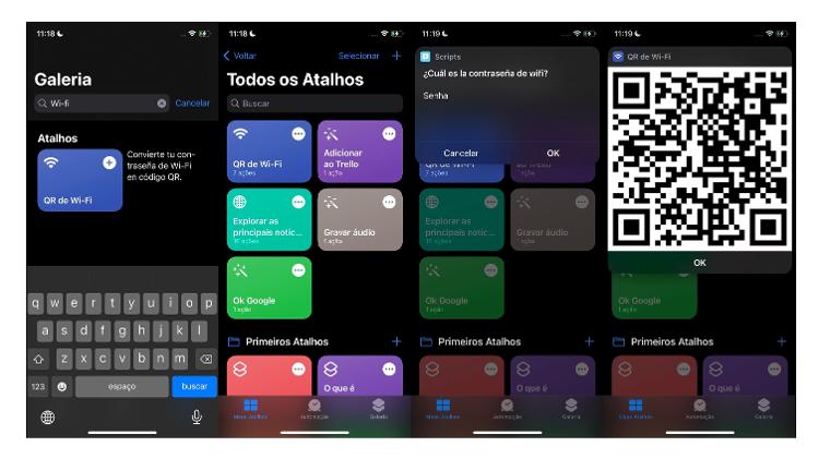 Passo a passo para criar QR code para compartilhar senha de rede wi-fi no iPhone - Reprodução - Reprodução