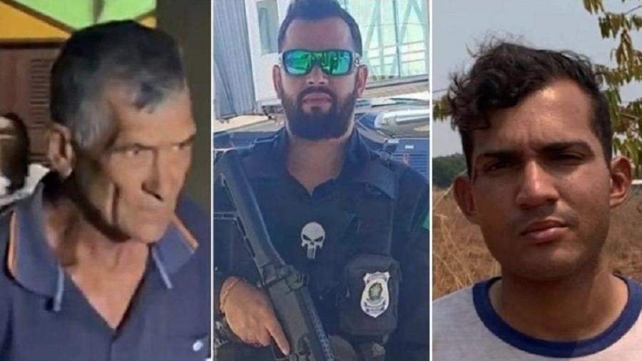 Da esquerda para a direita: Edmilson Freire da Silva, Jorge Guaranho e Rafael Silva de Oliveira, presos por assassinatos por motivação política - Reprodução